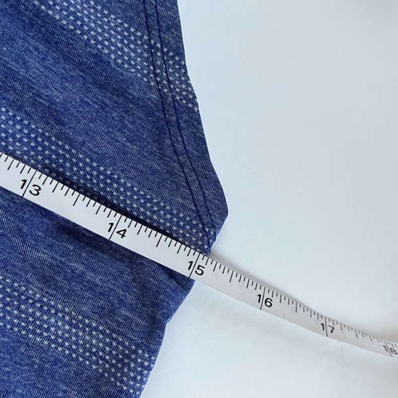 Nike Dri-Fit Women’s Blue/Purple/White Stripped T Back Tank Top W/ Black Accents - Picture 8 of 9